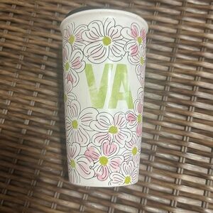 STARBUCKS Virginia floral collection 12 ounce travel cup